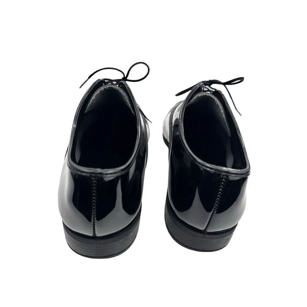 Black Leather Lace-Up Oxford Dress Shoes Made in USA Men’s 9.5
